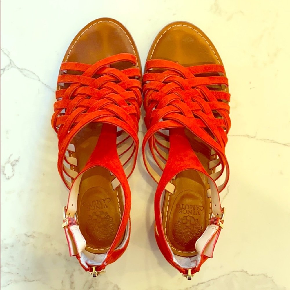 Vince Camuto red sandals